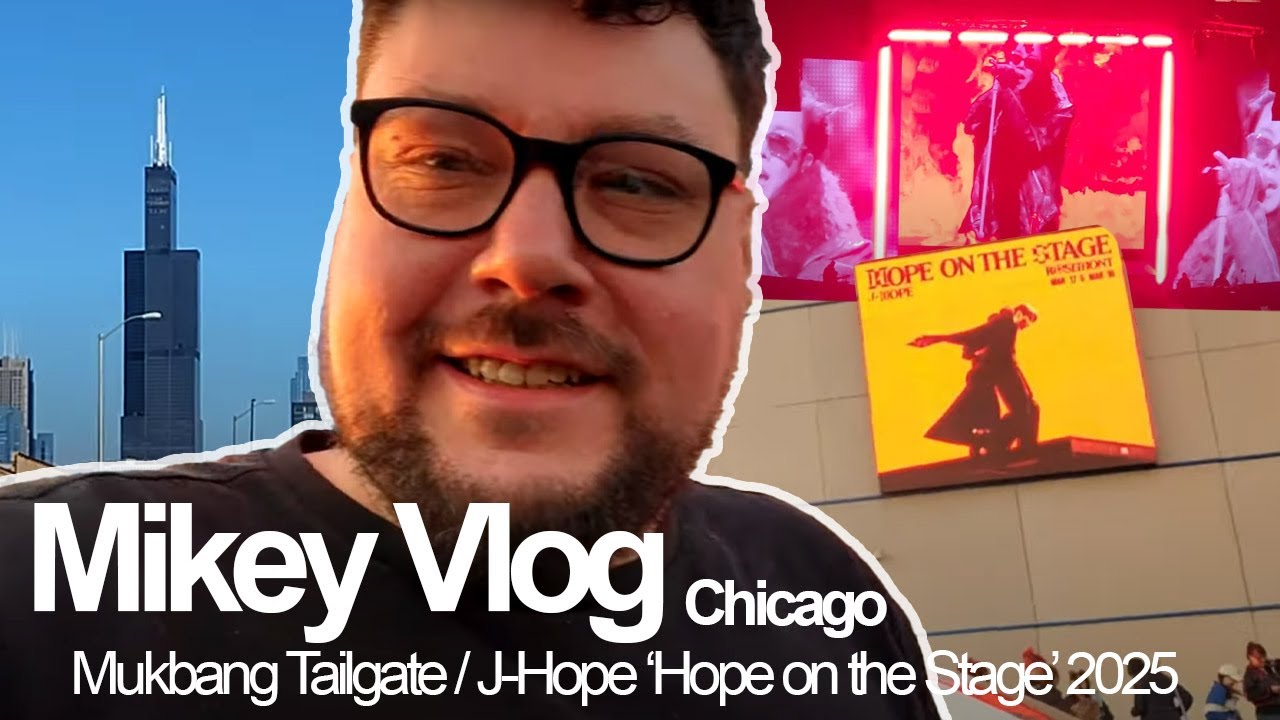 Mikey Vlog - JHOPE HOPE ON THE STAGE CHICAGO 2025 with Mukbang Tailgate