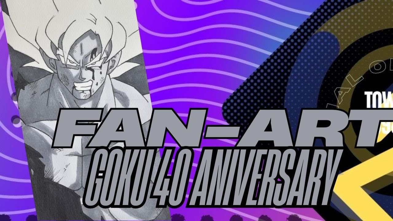 @towerdrawings1067 DIBUJO GOKU MANGA 40° ANIVERSARIO | GOKU MANGA DRAWING 40TH ANNIVERSARY