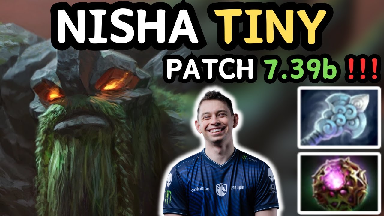 🔥 NISHA Tiny Midlane Gameplay Magic CD Build 🔥 Nisha Mid - Dota 2 Pro