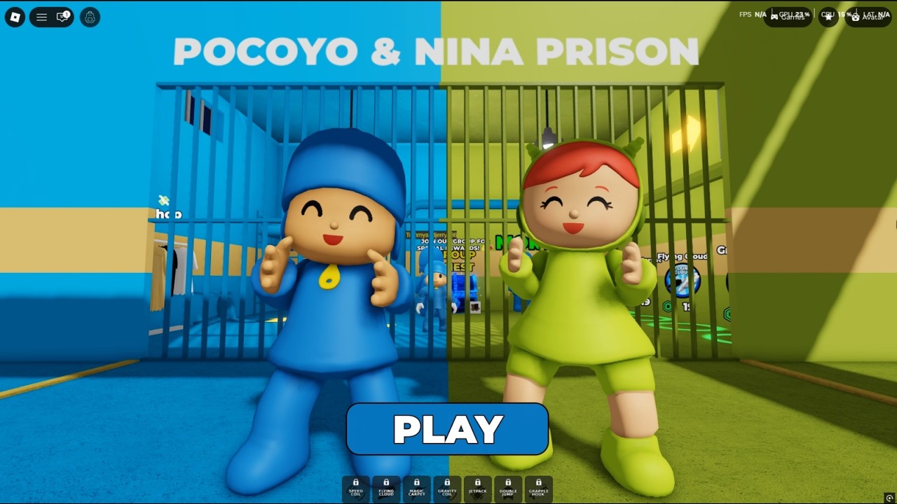 Pocoyo escapes from the Pocoyo and Friends prison #roblox #obby