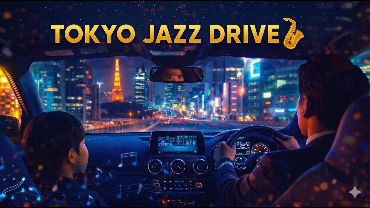 TOKYO JAZZ DRIVE 🎷 | Night City Lights with Daddy & Yejun