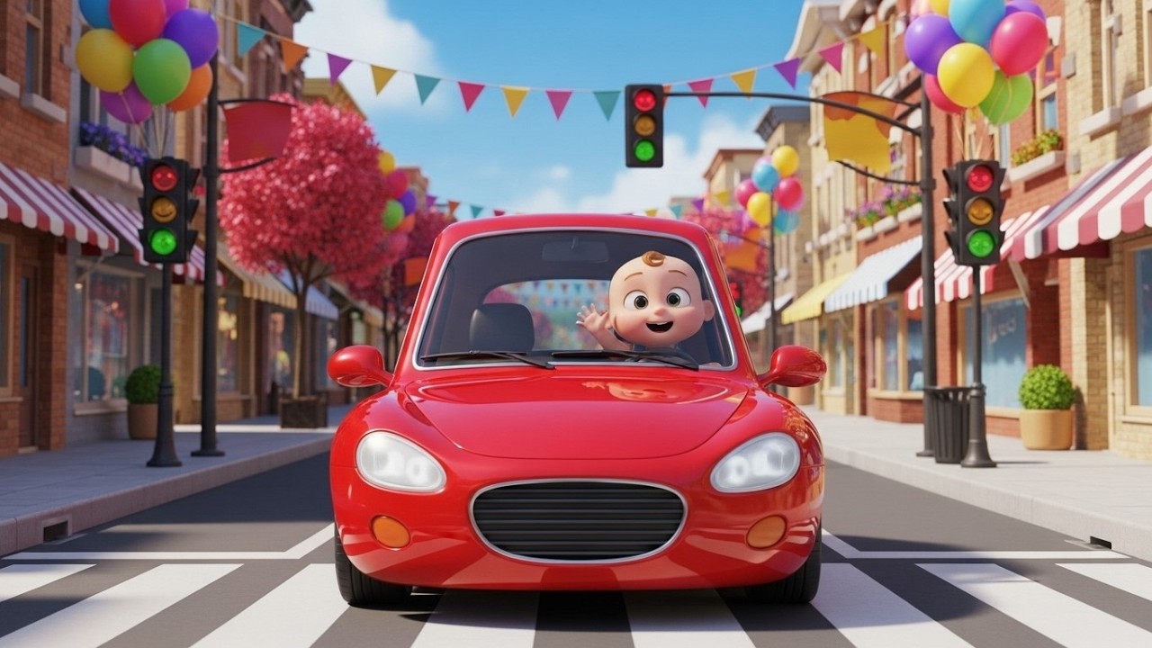 Wroom Wroom Red Car 🚗👶 | Fun Learning Adventure Ride for Toddlers and Kids Play Fun!