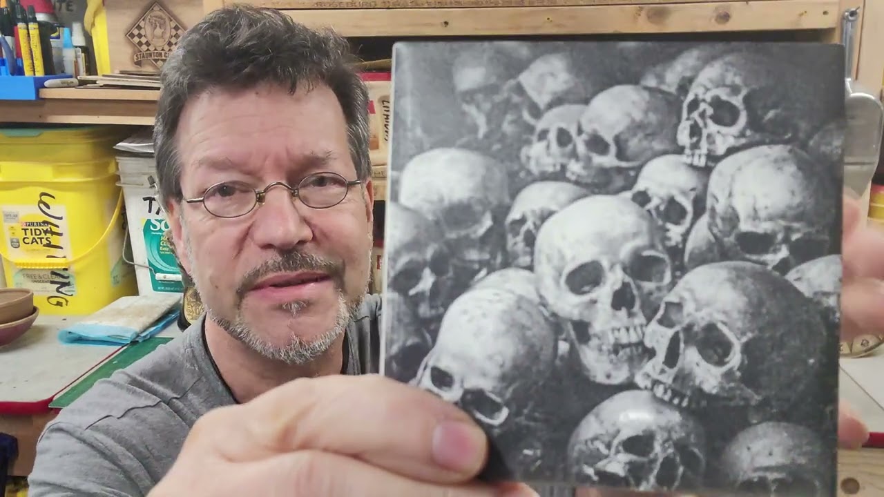 The Skull Tile from my Norton white tile episode. - Corvus Moon Studio