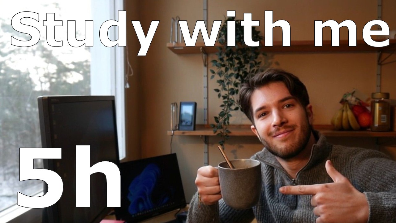 [LIVE🔴] STUDY WITH ME (5h) Cozy Stream in Sweden📚🫡