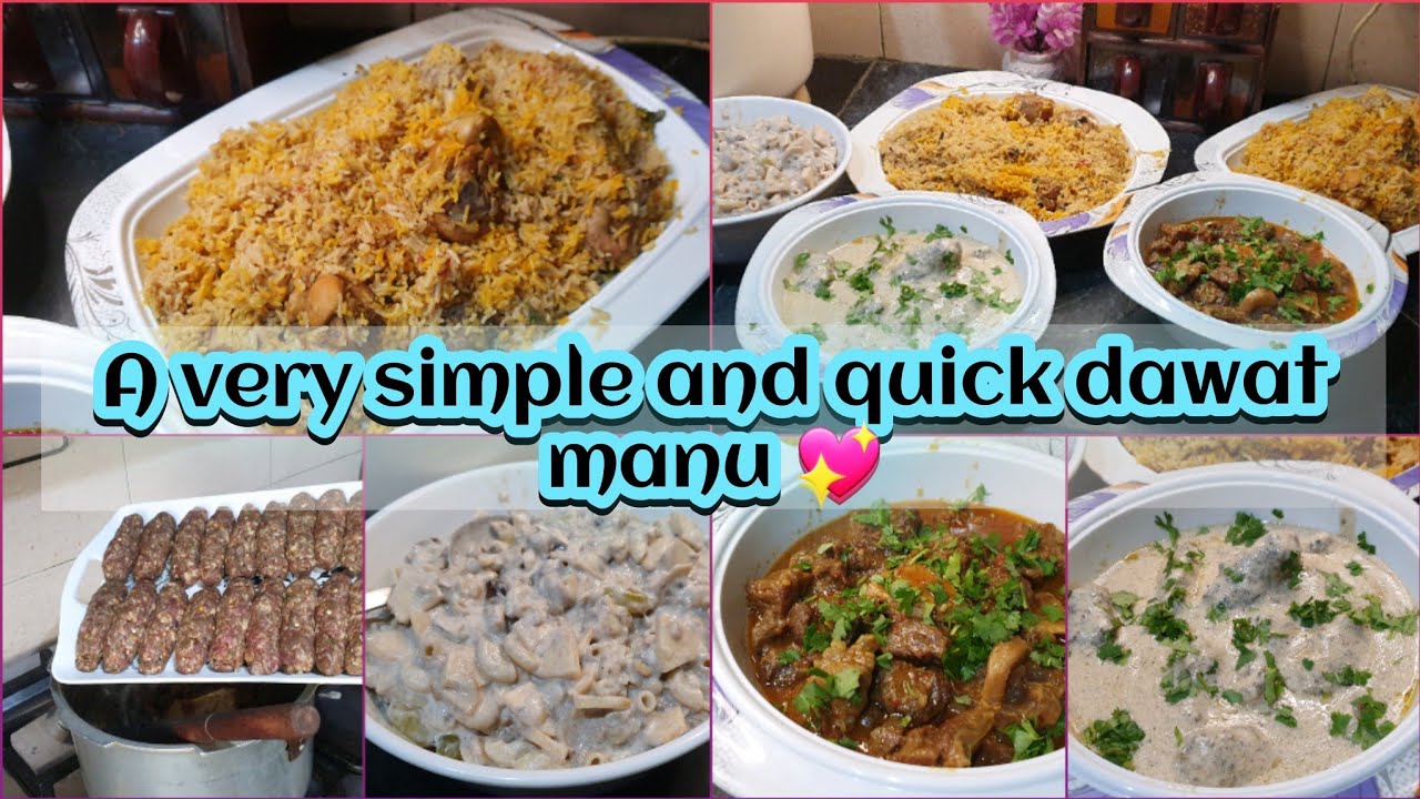 Quick & wasy dawat manu for your guest....pakistani dawat manu✨️ dawat vlog 💖