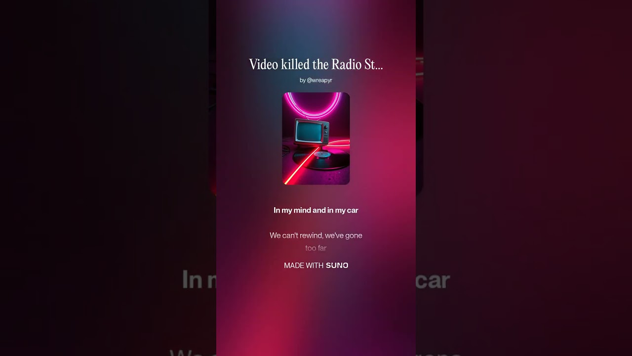 Video killed the Radio Star Synthwave remix 2026