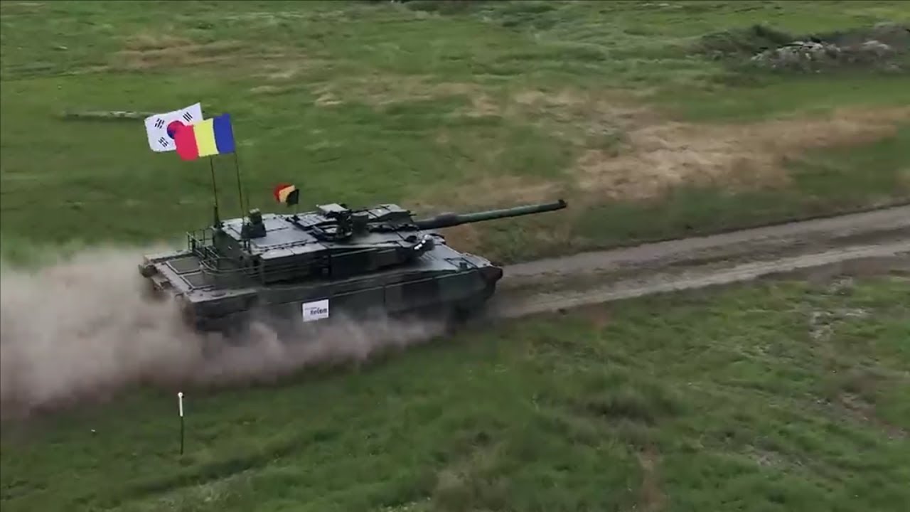 Hyundai Rotem demonstrates K2 Black Panther main battle tank in Romania