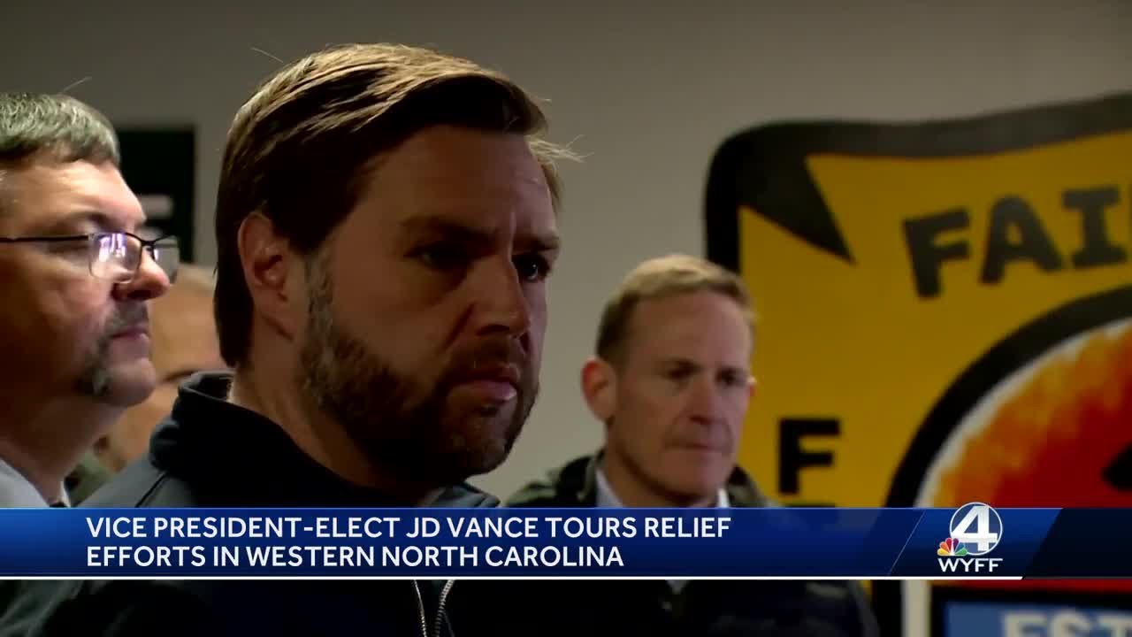 Vice President Elect JD Vance tours relief efforts in western North Carolina