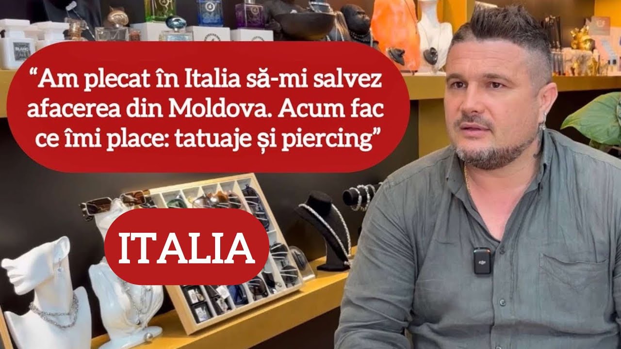 “Am plecat în Italia să-mi salvez afacerea din Moldova. Acum fac ce îmi place: tatuaje și piercing”
