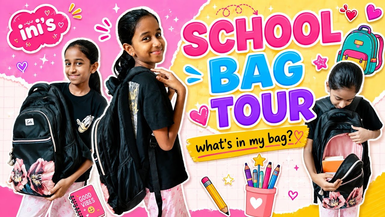 Ini's School bag tour 🎒|what's in my bag📚✨|school essentials|backpack|Back to school Ini's Galataas