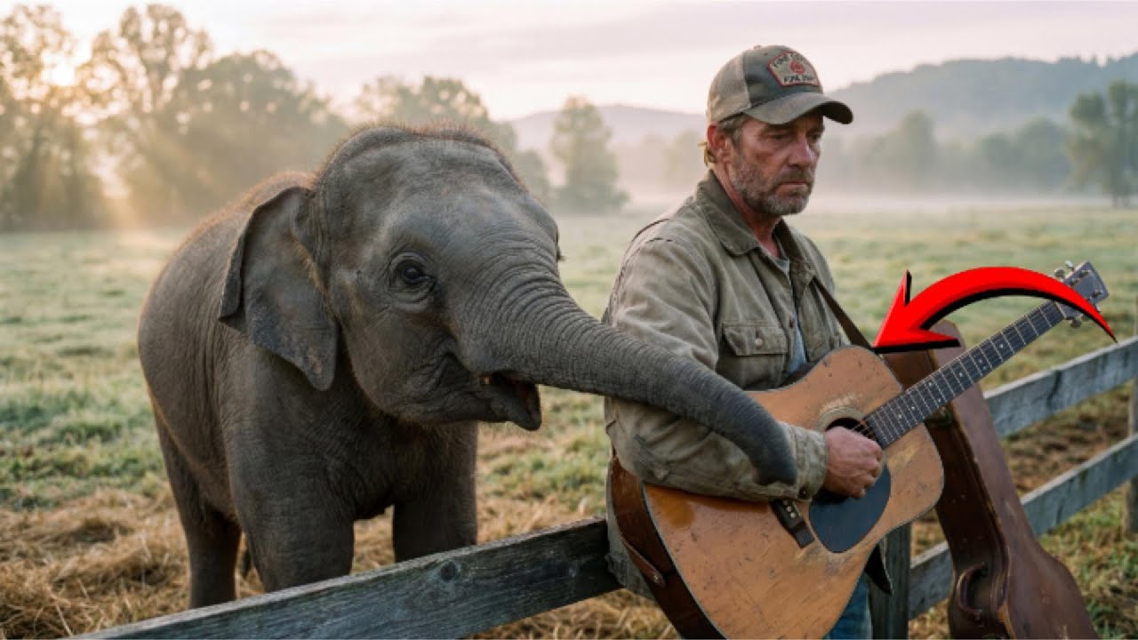 A Baby Elephant Fell in Love With a Guitar — Then the Man Never Came Back.