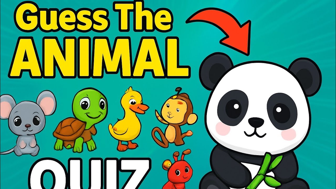 Guess The Animal 🐼 | Fun Animal Quiz for Kids | Brain Teaser Challenge