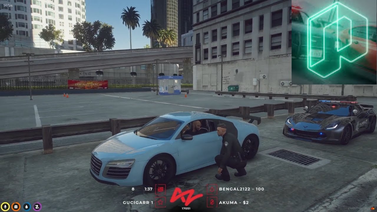 AnthonyZ has a spicy routine traffic stop -  No Pixel 3.0 GTA V RP