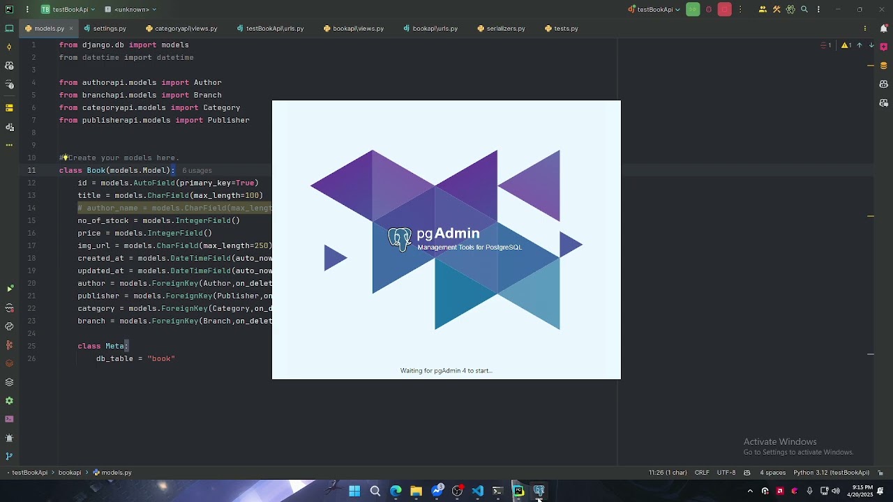 Class 15 20th April Django REST Framework 2