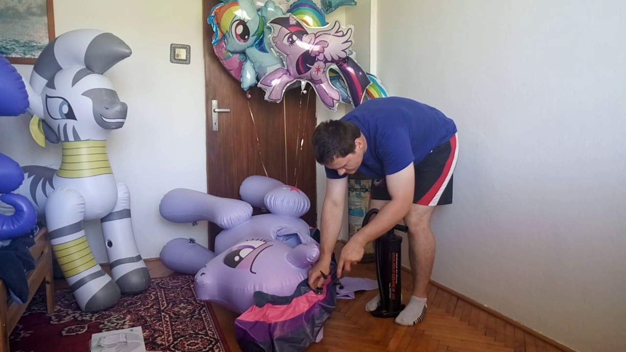 Inflatable pony / Princess Twilight Sparkle from Hongyi + other inflatables in my room
