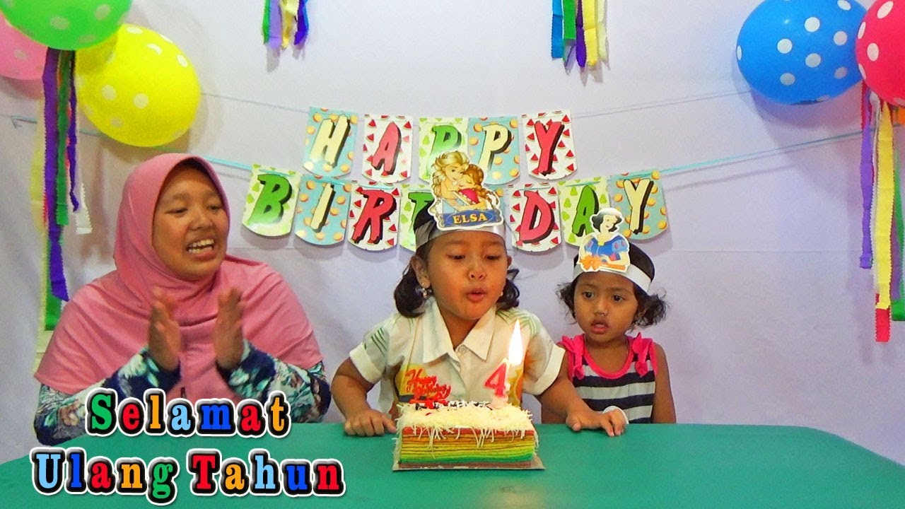 Selamat Ulang Tahun Keysha ke-4 Happy Birthday Kue Ulang Tahun, Tiup lilin & Bernyanyi