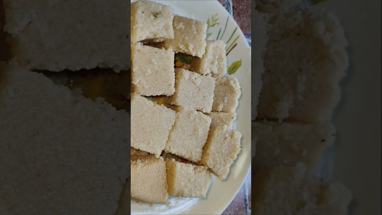 Suji Barfi. Suji Halwa Odia recipe. 