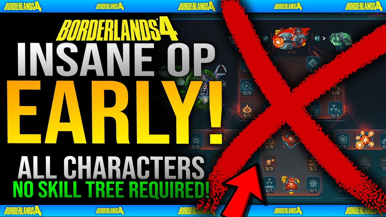 Borderlands 4 BEST EARLY OP BUILD LOUDOUT for ALL CHARACTERS / Levelling & Farming (1 Tap Bosses)