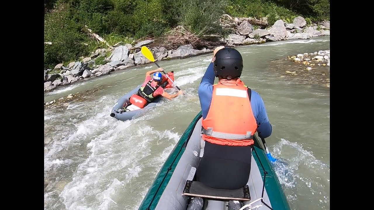 Gail - splutí rakouské řeky na barace a kajaku twiki. 22.7.2024