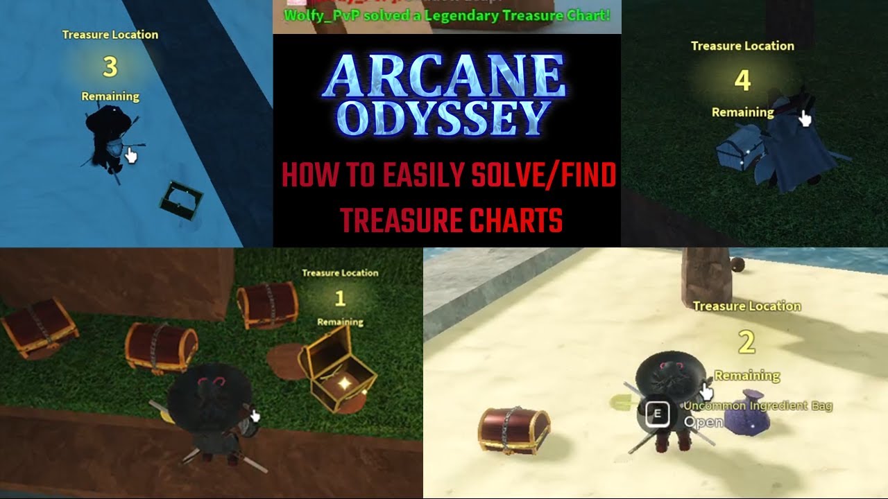 HOW TO EASILY SOLVE TREASURE CHARTS | DETAILED GUIDE | [ARCANE ODYSSEY]