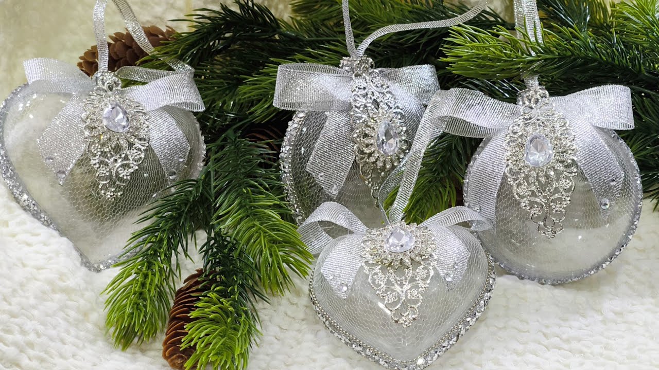 Невероятно красивые новогодние игрушки своими руками🎄. Подробное видео.