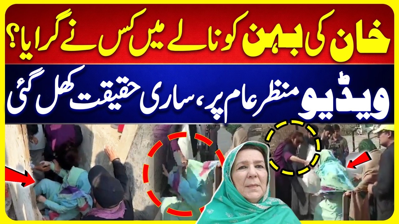 Who Pushed Imran Khan Sister, Noreen Niazi, into Under-Construction Drain? Full Video Reveals Truth