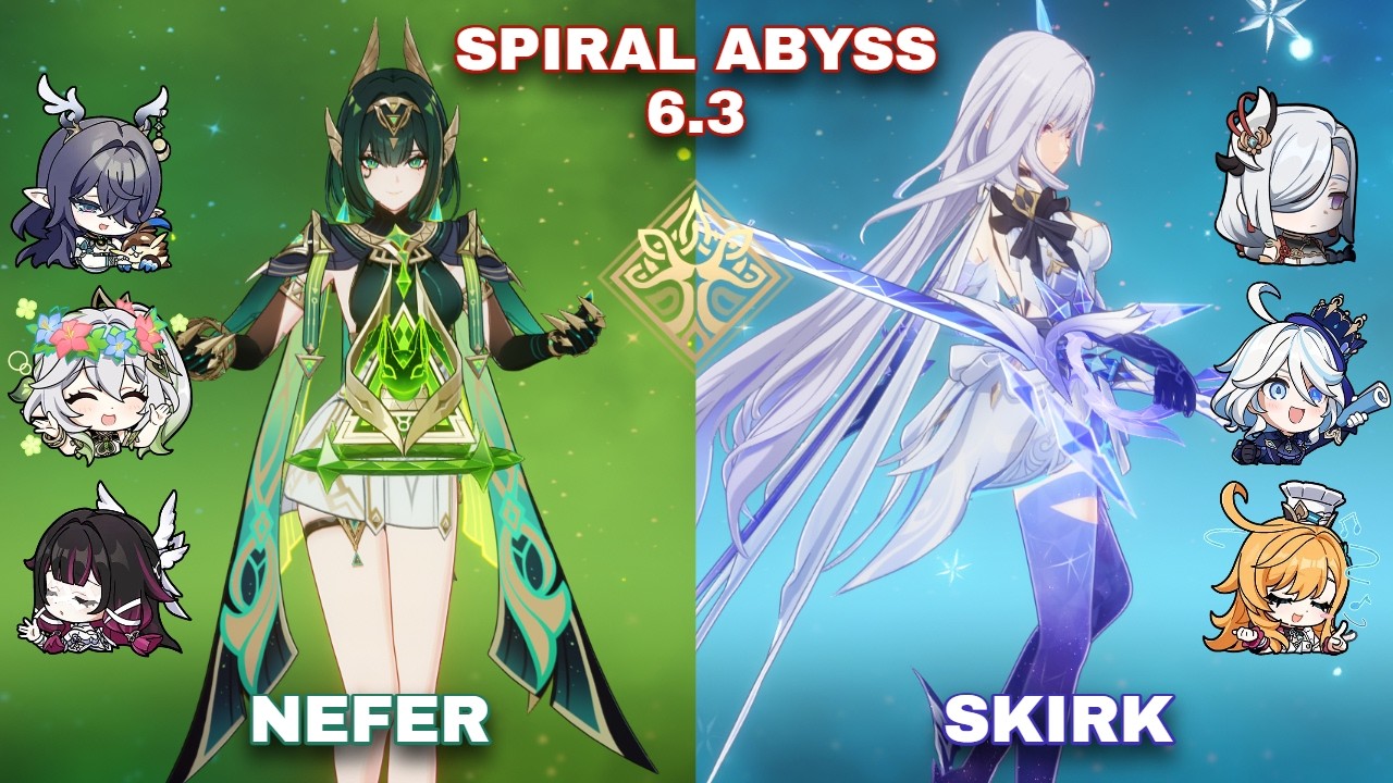C0 Nefer & C1 Skirk | Spiral Abyss 6.3 | Genshin Impact