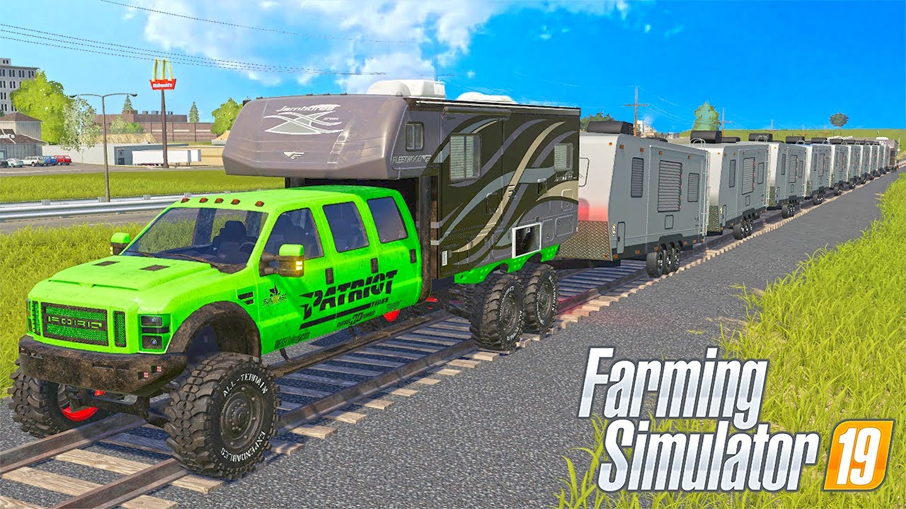 Worlds Longest Camper in Farming Simulator!