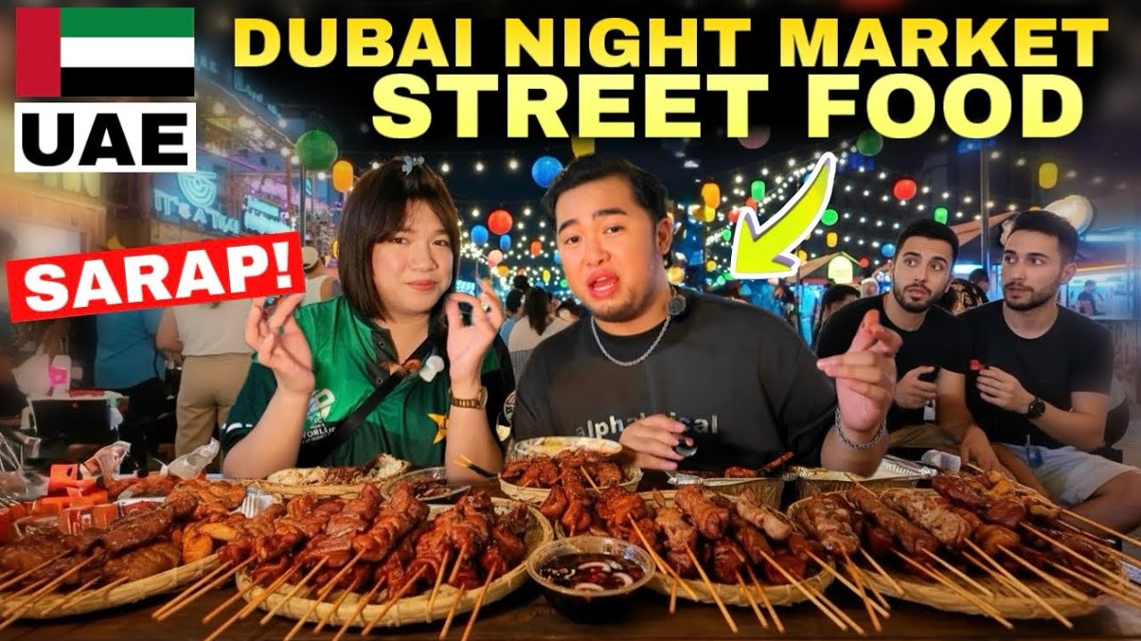 EATING FILIPINO STREET FOOD IN DUBAI NIGHT MARKET 🇦🇪 