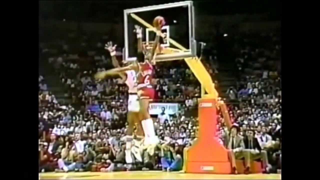 Dr. J Throws it Down Over Artis Gilmore (1983 ASG)