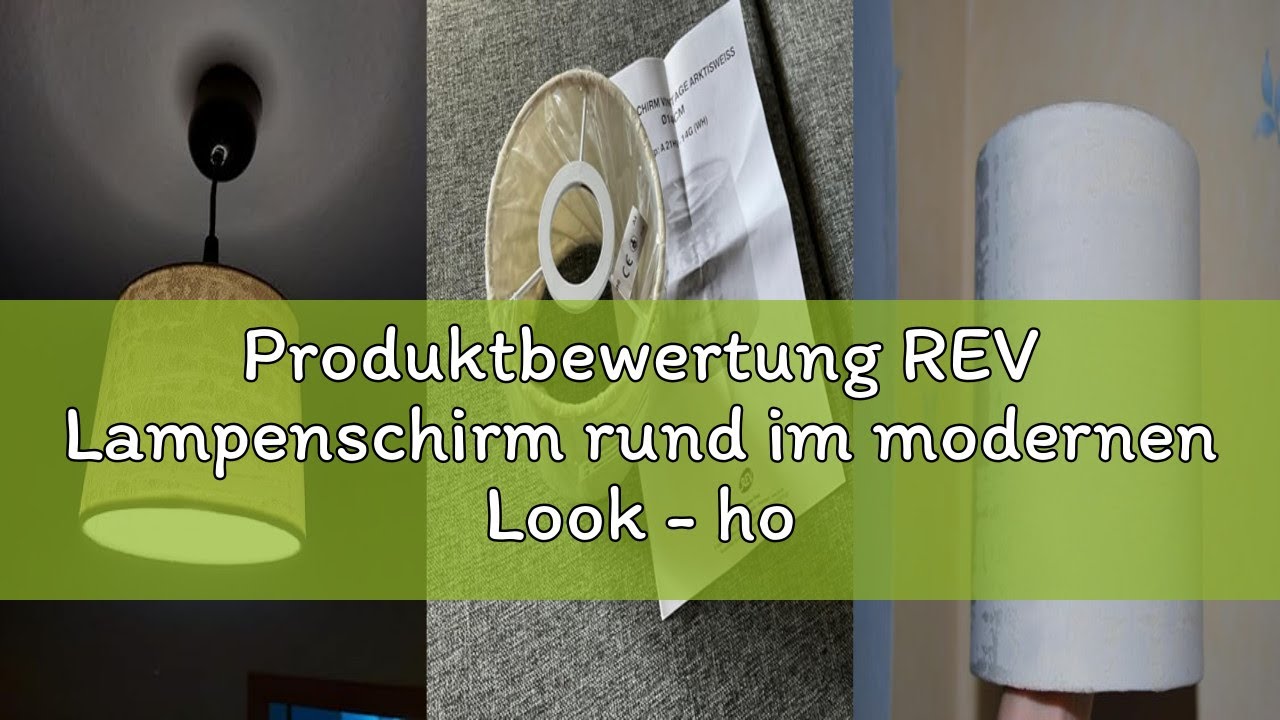 Produktbewertung REV Lampenschirm rund im modernen Look - hochwertiges Leinen, 20cm Durchmesser - Er