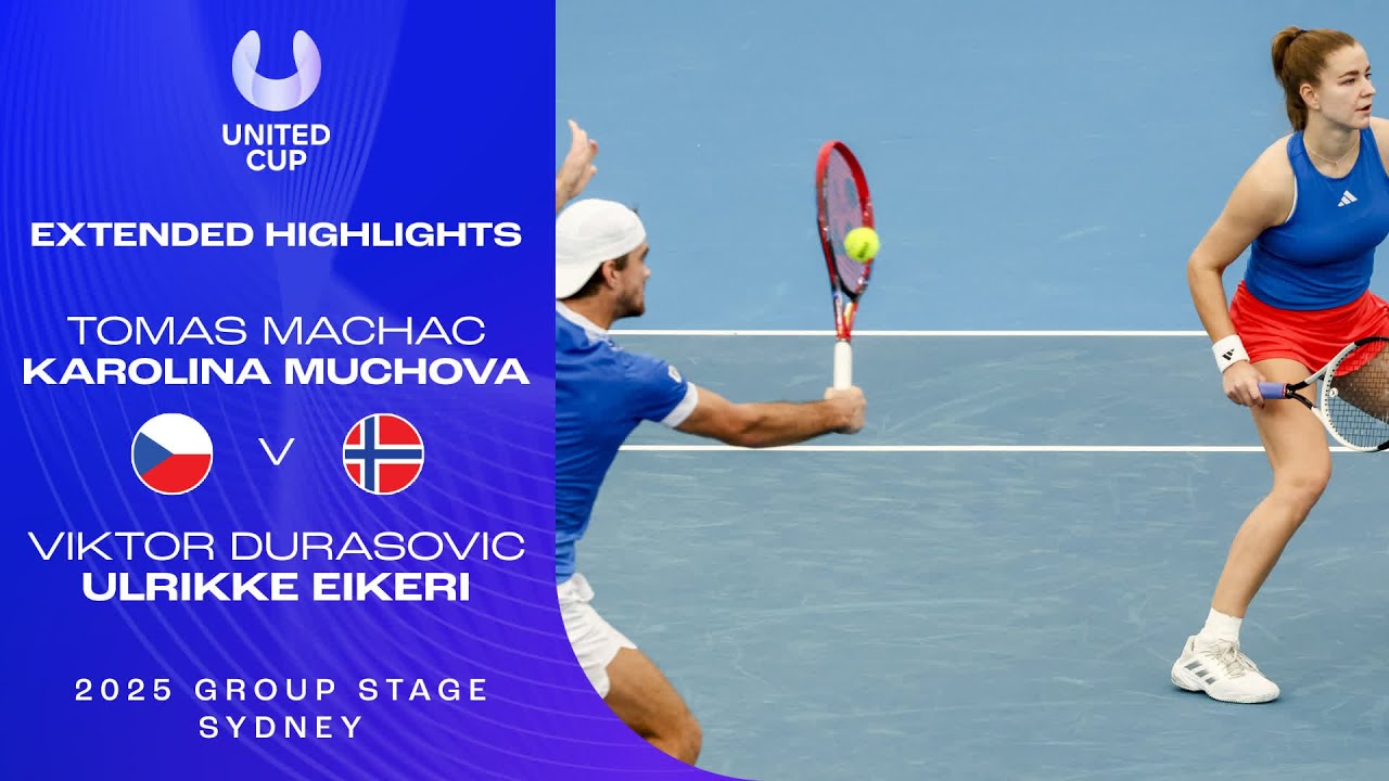 Machac/Muchova v Durasovic/Eikeri Extended Highlights | United Cup 2025 Group B