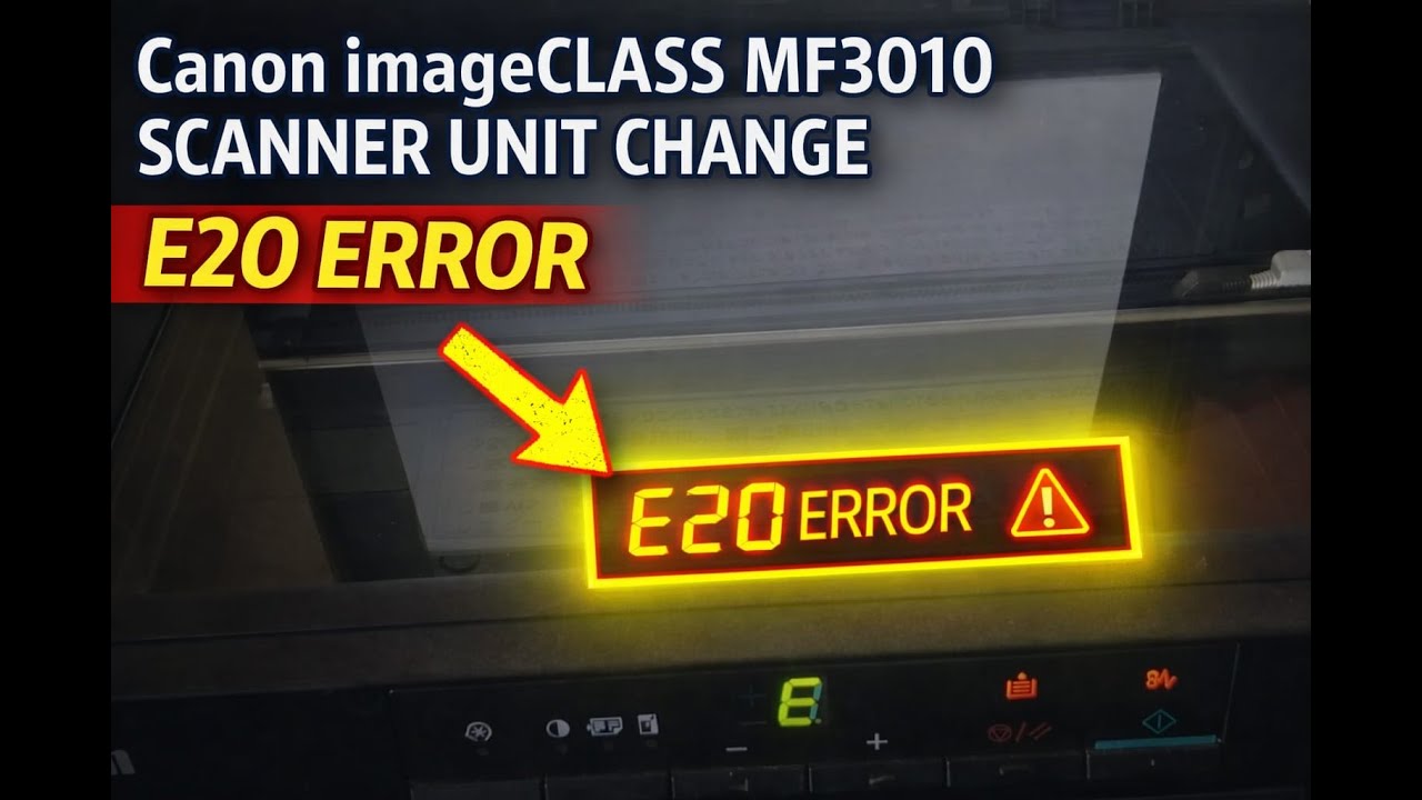 Canon mf3010 scanner unit change || E20 Error Solution #canon
