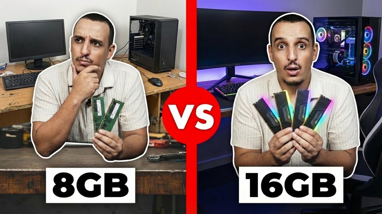 32GB VS 16GB VS 8GB RAM in Gaming  - واش كاين فرق