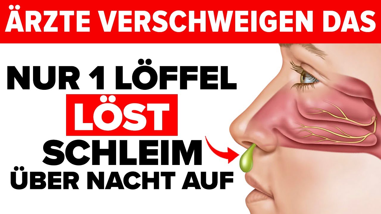 Nach 60: Nur 1 L&ouml;ffel davon l&ouml;st Schleim aus Lunge & Nase &ndash; &Auml;rzte VERSCHWEIGEN es bis heute!