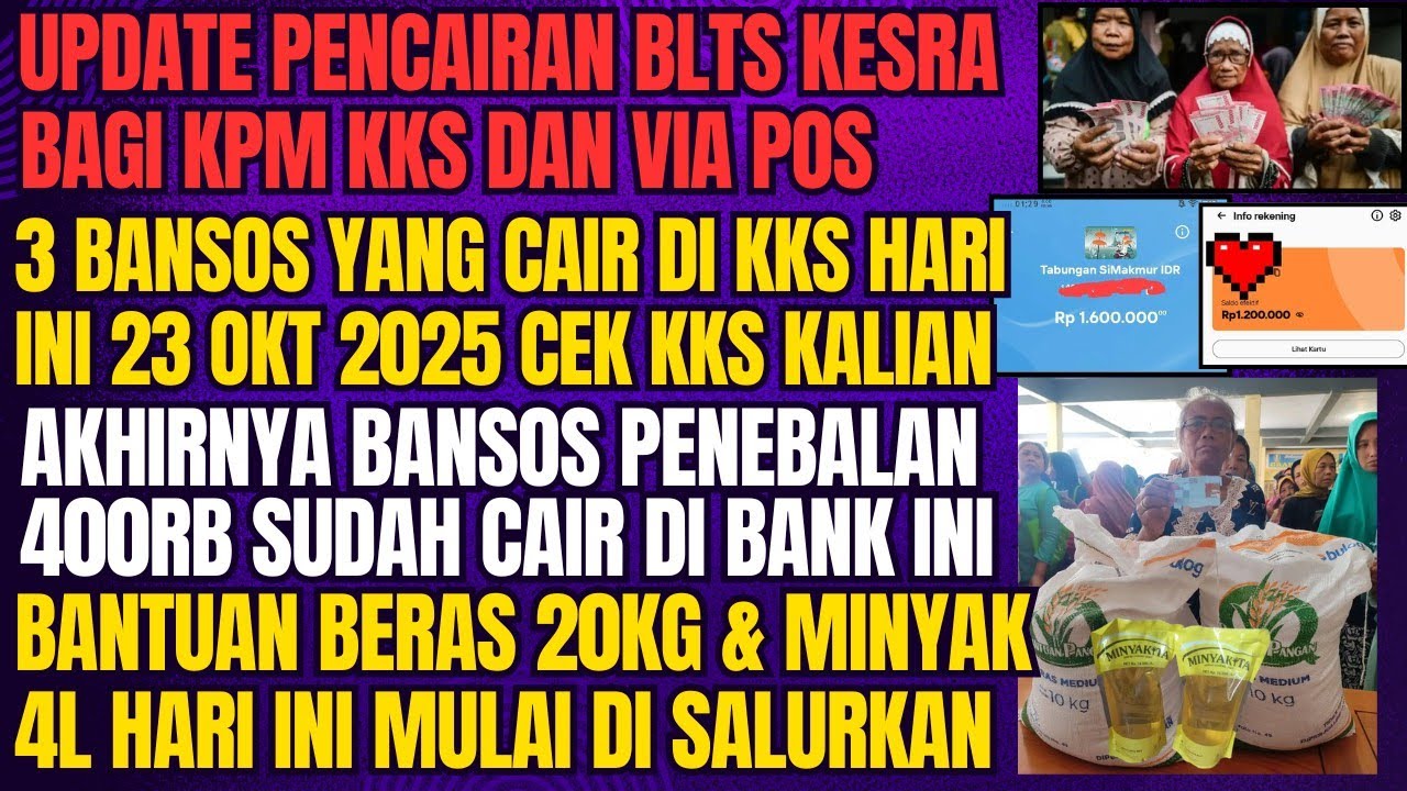 UPDATE PENCAIRAN BLT KESRA 900RB HARI INI❗ADA 3 BANSOS JUGA CAIR HARI INI AYO CEK KKS KALIAN