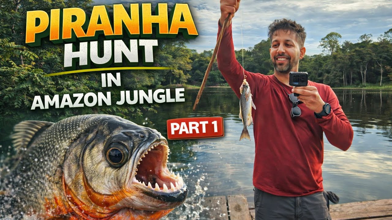 Brazil Amazon Piranha Hunt Part 1| அமேசான் பிரானா | #brazil #brasil  #piranha #amazonjungle #tamil
