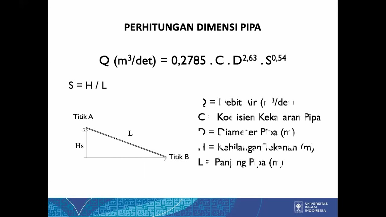 Pertemuan 18 Transmisi Distribusi Air Minum secara Gravitasi, SPAM, Prodi Teknik Lingkungan FTSP-UII