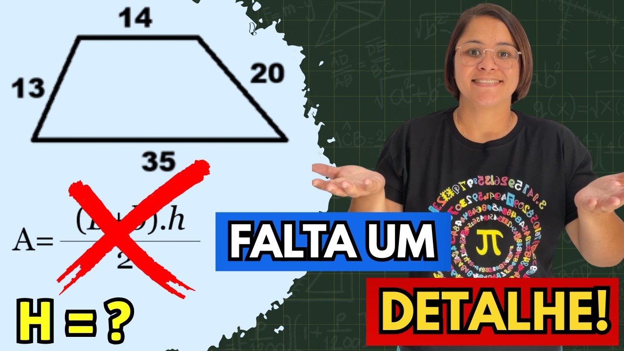 Essa área de trapézio parece fácil… mas não é só usar a fórmula!