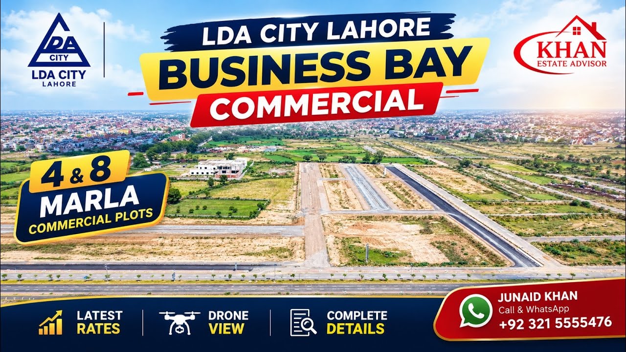 LDA City Business Bay Commercial | Latest Rates, Drone View & Complete Investment Details