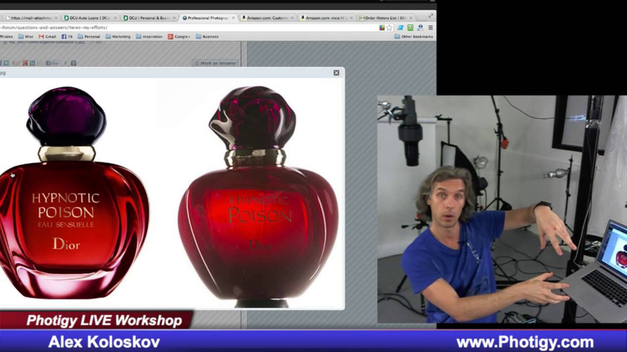 Advanced Photography Lessons: How to photograph a perfume bottle like this?