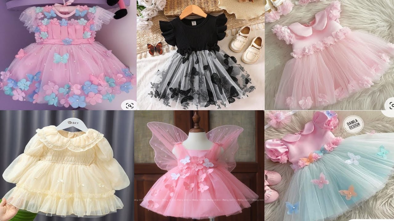 Stylish Net Frock Designs Ideas For Kids Baby Girls | Eid Special 2024 |THE FASHION WORLD