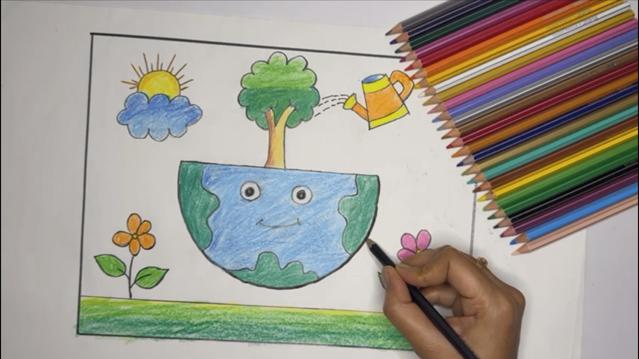 In this video, I am sharing my Save Earth drawing that won st prize in a school science exhibition🌍🏆