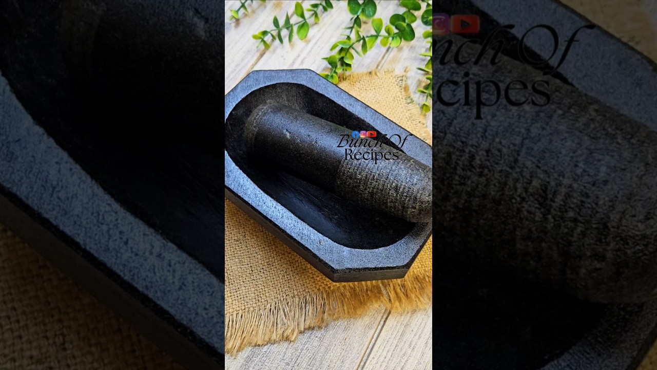 Mortar and Pestle / How To Season Mortar & Pestle / Kalvam stone mortar pestle #mortarpestle
