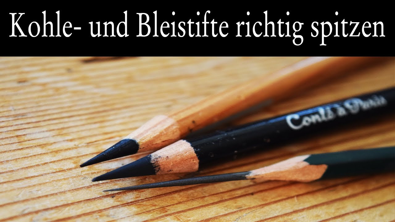 Kohlestifte und Bleistifte richtig spitzen? Realistisch Zeichnen! 🎨