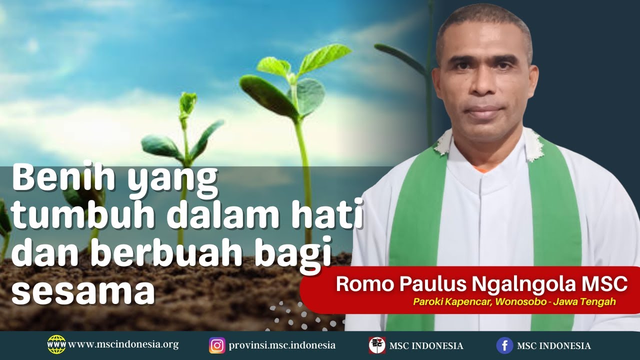 BENIH YANG TUMBUH DALAM HATI DAN BERBUAH BAGI SESAMA |  RENUNGAN MSC INDONESIA