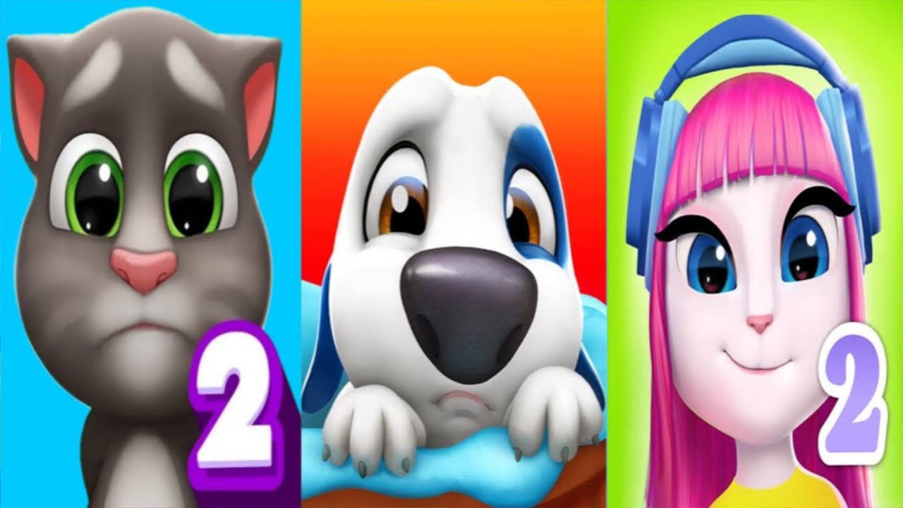 My Talking Tom 2 Vs My Talking Hank Island Vs My Talking Angela 2