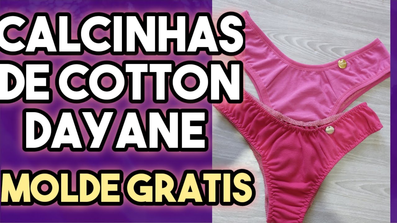 COMO FAZER CALCINHA DE COTTON COM ELÁSTICO PRIMAVERA E VIÉS COM O MESMO MOLDE