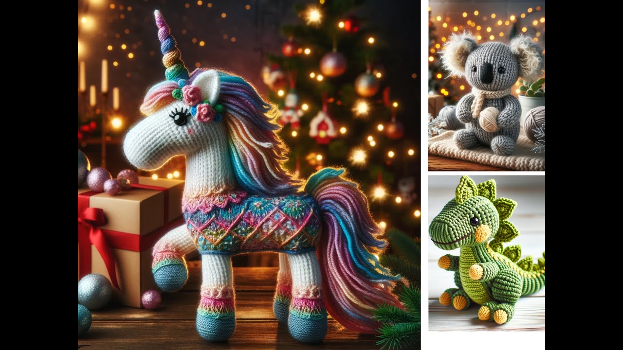 Hand knitted wool animal model#knittedtoys #crochet #handmade #knittingmodels