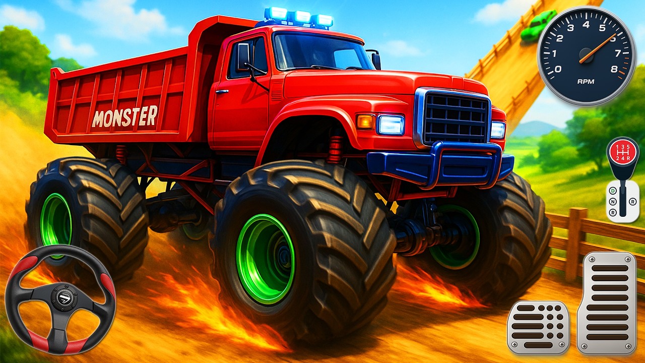 Monster Truck Mega Ramp Stunt Game — Лучшая игра с автомобильными трюками для Android 2026 года
